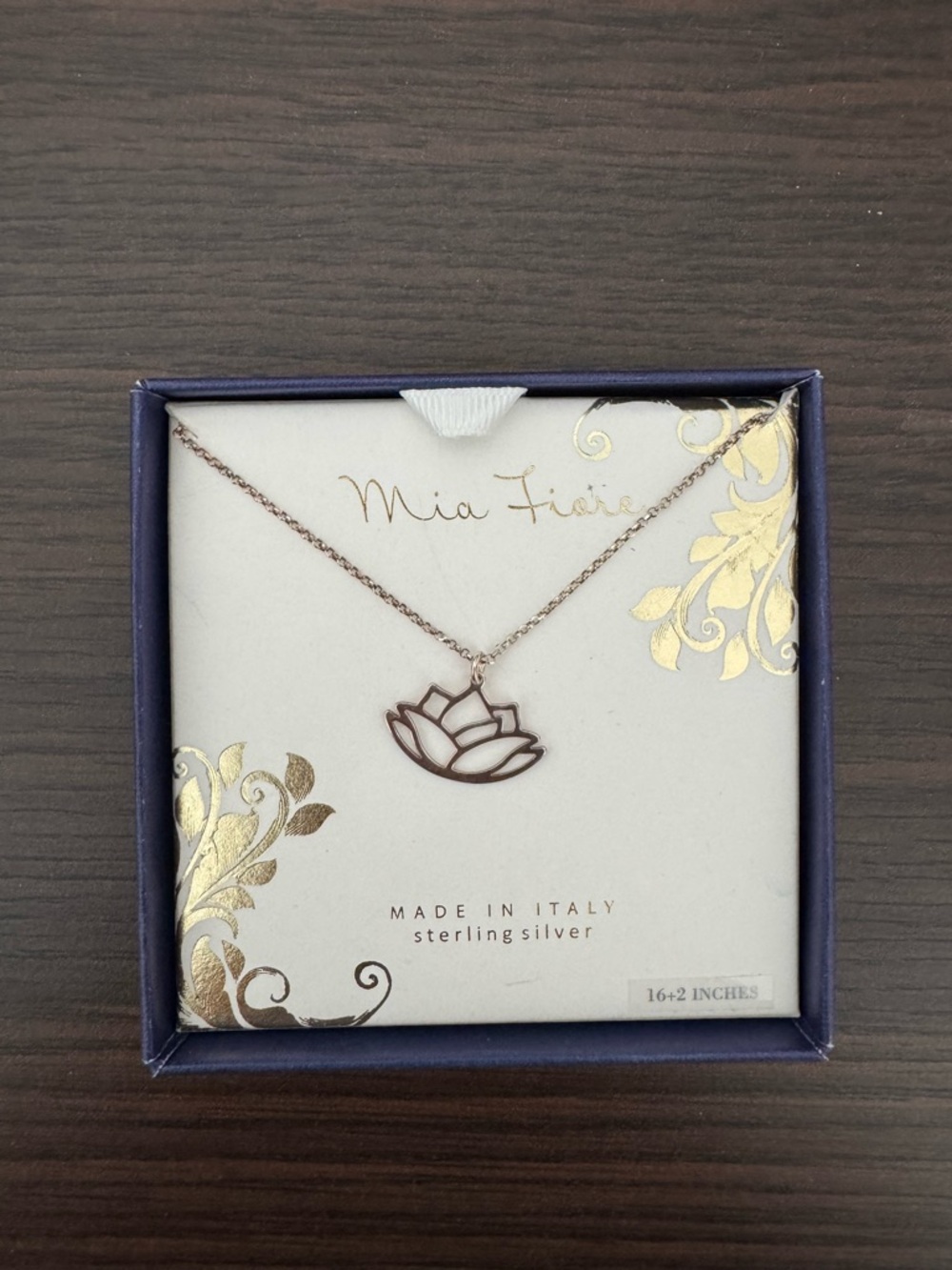 Mia Fiore Sterling Silver Lotus Pendant Necklace